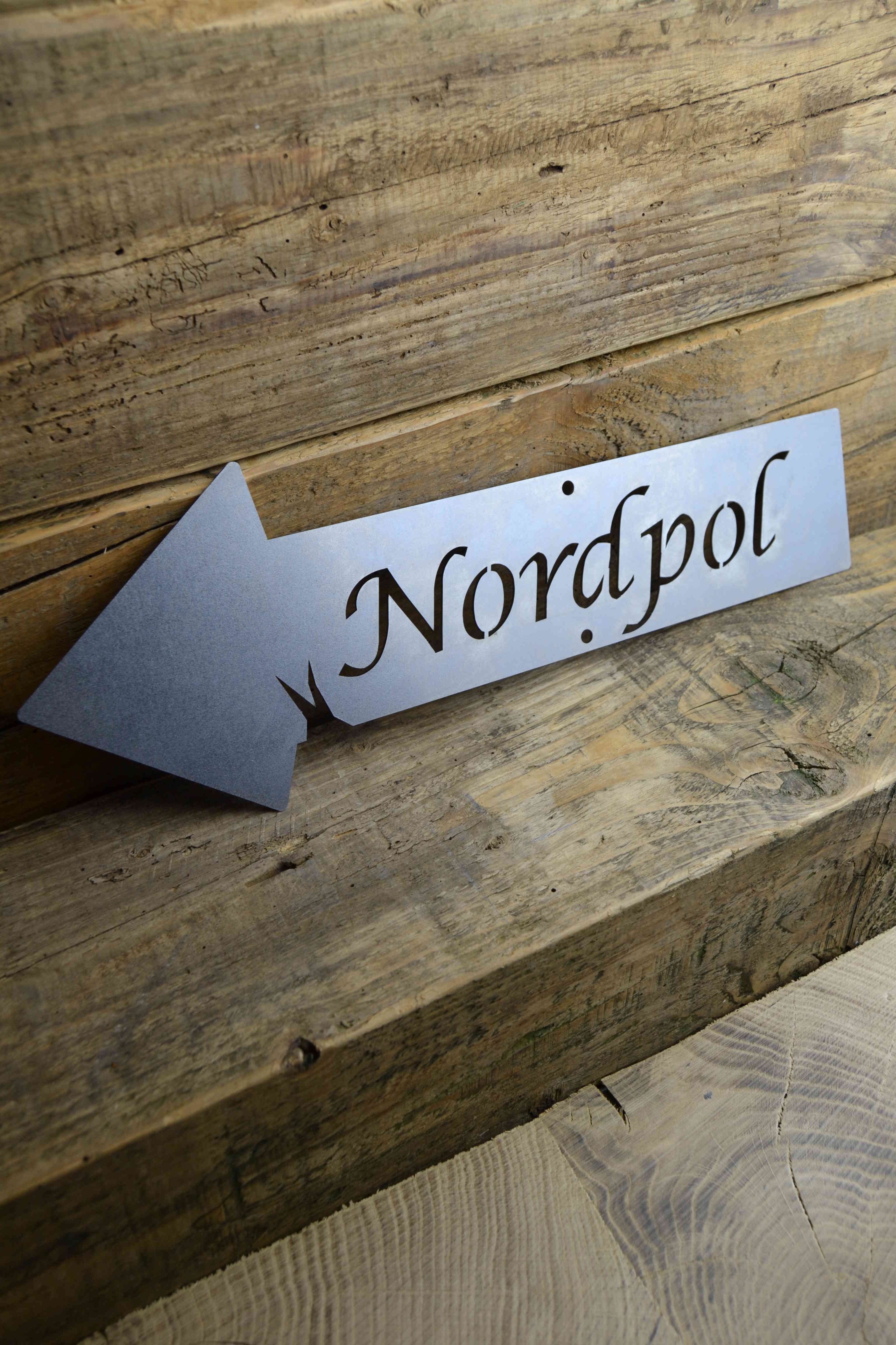 "Nordpol" Straßenschild, Weihnachten, Deko, Xmas